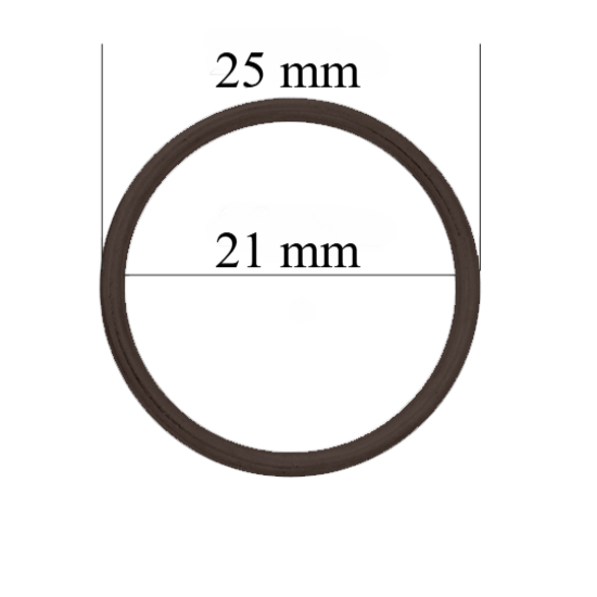 Metallringe für Riemen 21 mm Schokoladenbraun 800 Stk