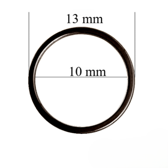 Metallringe für Bänder 10 mm Schwarzes  Gold 1000 Stk