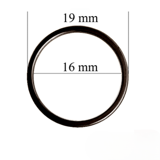 Metallringe für Riemen 16 mm Schwarzes  Gold 1000 Stk