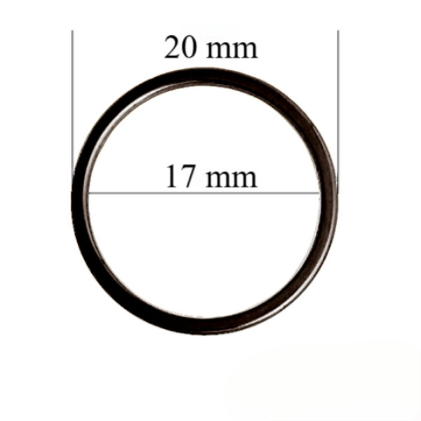 Anelli reggiseno in metallo per spalline da 17 mm Oro nero 1000 pz