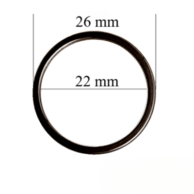 Metallringe für Riemen 22 mm Schwarzes  Gold 1000 Stk