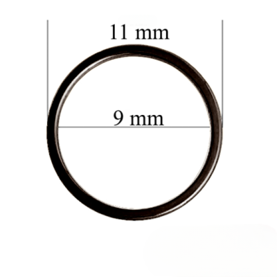 Metallringe für Riemen 9 mm Schwarzes  Gold 1000 Stk