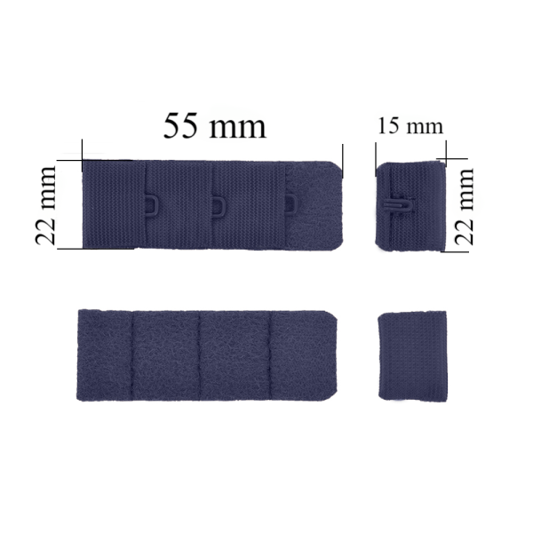 Aizdare ar āķīšiem 3x1 krūšturis 22 mm Nakts ēna 500 gab