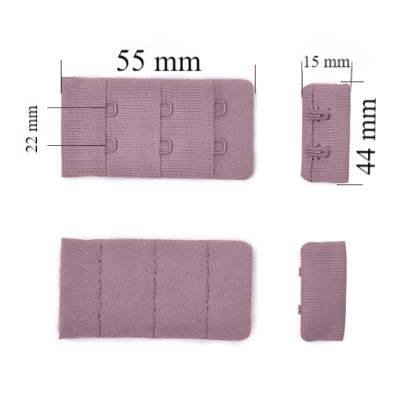 Verschluss mit Haken 3x2 für BH 44 mm Meeresnebel 500 Stk