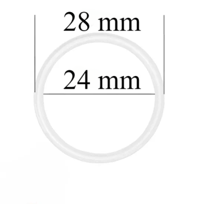 Metallringe für Bänder 24 mm Weiß 1000 Stk