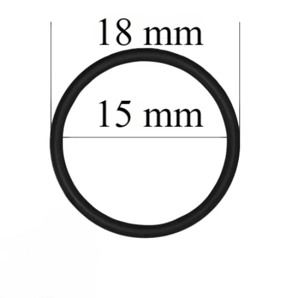 Metāla gredzeni 15 mm Melni 10000 gab