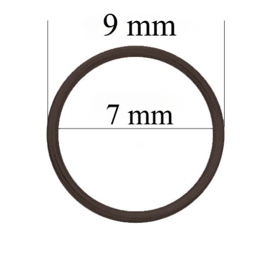 Anneaux de soutien-gorge en métal pour bretelles de 7 mm marron chocolat 800 pcs