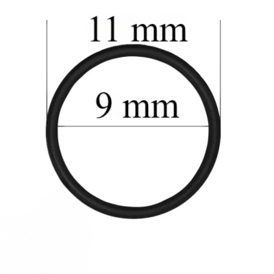 Metallringe für Riemen 9 mm Schwarz 1000 Stück