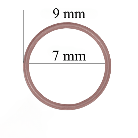 Metallringe für Riemen 7 mm Kaffeerosa 800 Stk