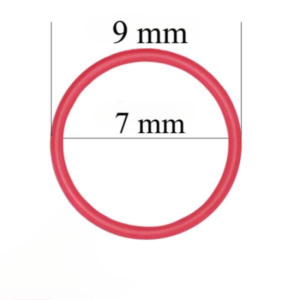 Metallringe für Bänder 7 mm Rot 800 Stk