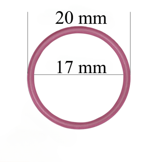 Metallringe für Riemen 17 mm Pink Rubin 800 Stk