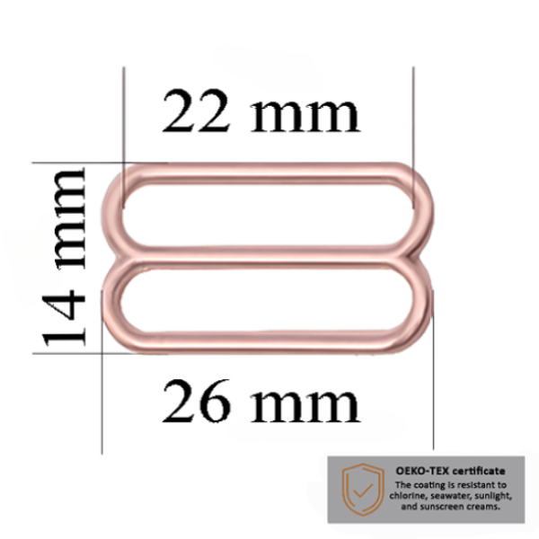 BH haken für Bademode 14 mm in der Farbe Glänzendes Gold 10000 stk  - Zertifiziert für Salzbeständigkeit