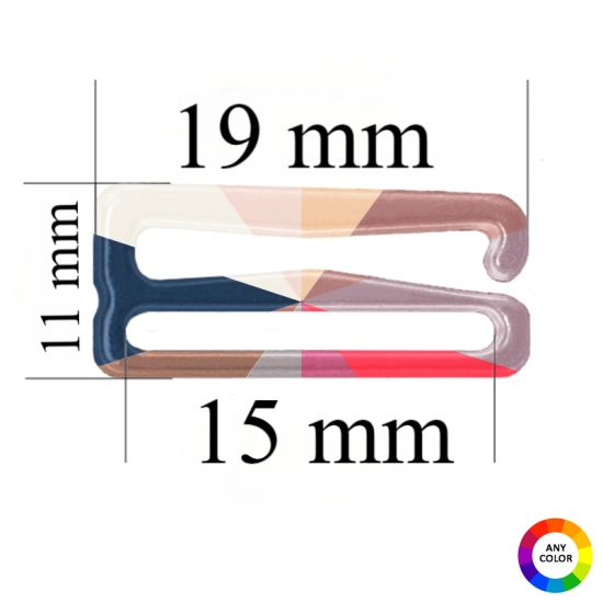 Zaczepy do ramiączek 15 mm w kolorze tkaniny - 10000 sztuk