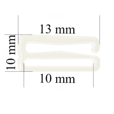 Metall BH Schieberhaken für 10 mm Träger Flüsterweiß 800 Stk