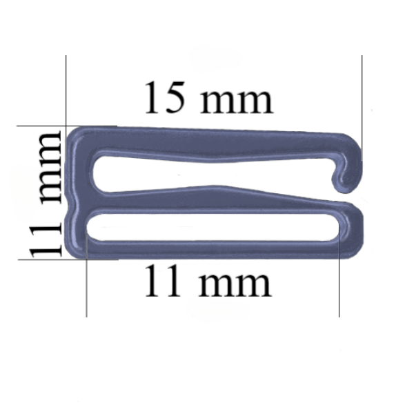 Metall-BH-Schieberhaken für 11 mm Träger Hortensie 800 Stk