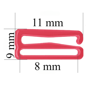 Metall-BH-Schieberhaken für 8 mm Träger Rot 800 Stk