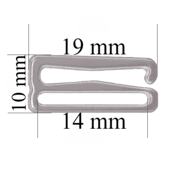 Crochets coulissants en métal pour bretelles de 14 mm Seagul 800 pcs