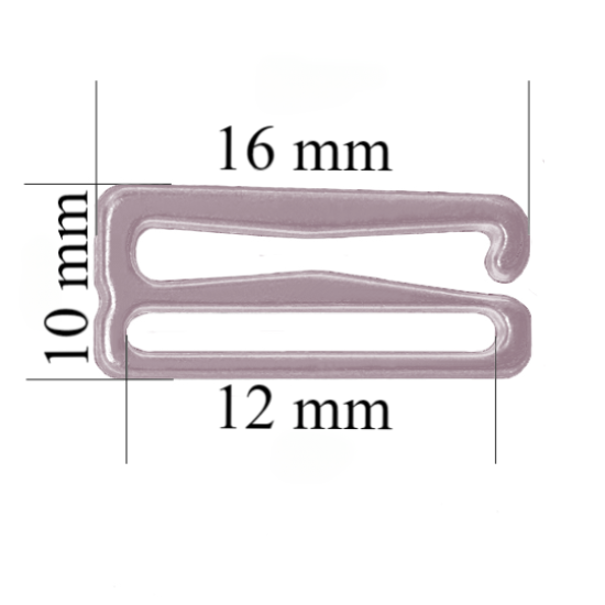 Crochets coulissants en métal pour bretelles de 12 mm Brouillard marin 800 pcs