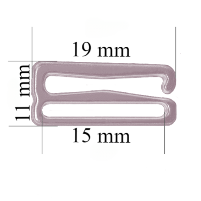 Metal bra Slider Hooks for 15 mm straps Sea fog 800 pcs