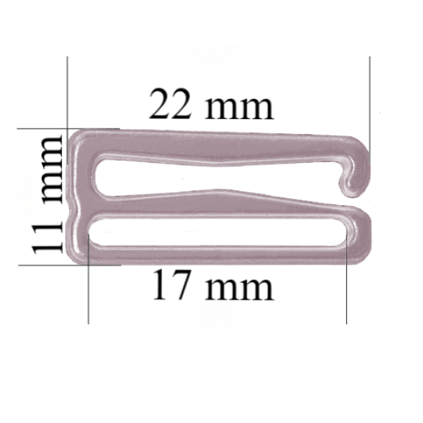 Metall-BH-Schieberhaken für 17 mm Träger Sea Fog 800 Stk