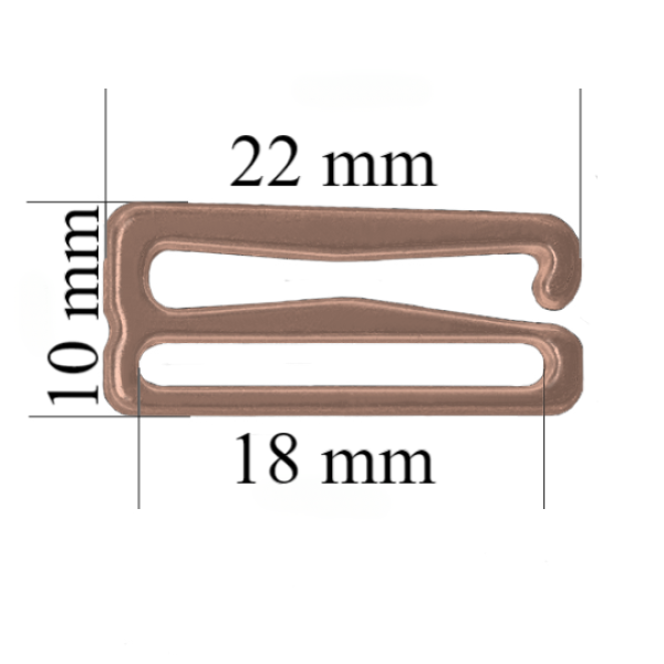 Metall-BH-Schieberhaken für 18 mm Träger Pfefferkorn 800 Stk