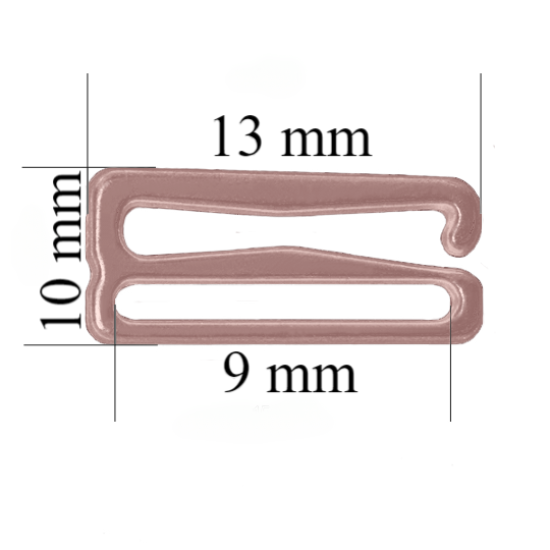 Ganchos Deslizantes para bra 9 mm Rosa café 800 ud