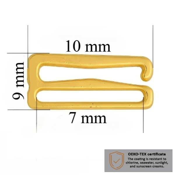 BH haken für Bademode 7 mm in der Farbe Glänzendes Gold 10000 stk  - Zertifiziert für Salzbeständigkeit
