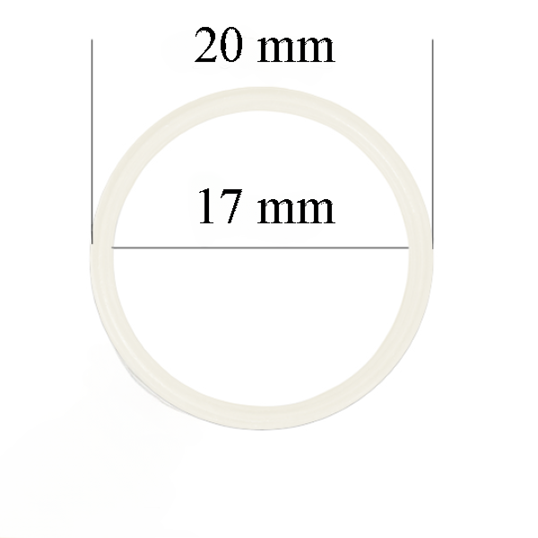 Metallringe für Bänder 17 mm Dämmerungsweiß 800 Stk