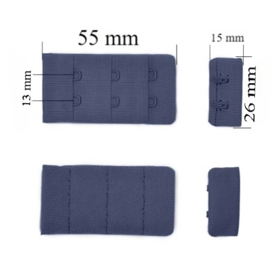 Cierre para sujetador 3x2 26 mm Hortensia 500 ud