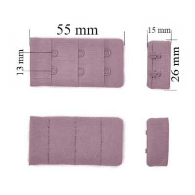 Verschluss mit Haken 3x2 für BH 26 mm Meeresnebel 500 Stk