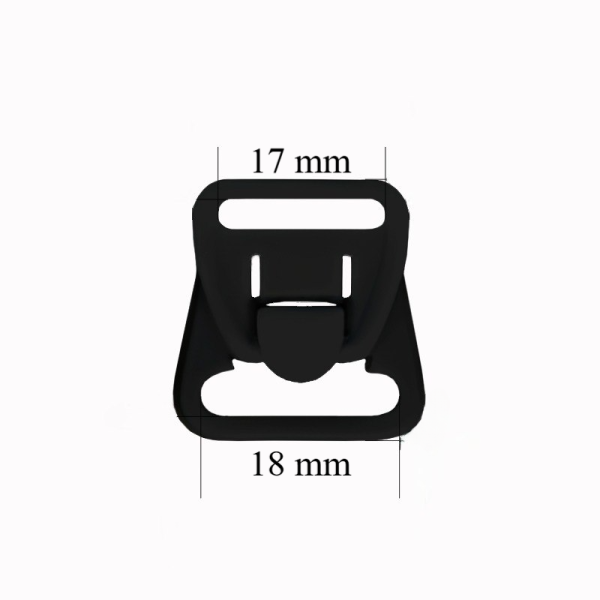 Stillverschlüsse aus Kunststoff 18 mm Schwarz (1000 Stück)