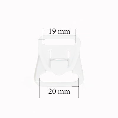 Stillverschlüsse aus Kunststoff 20 mm Weiß (1000 Stück)