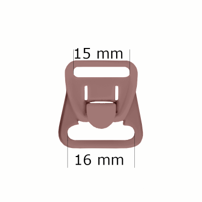 Stillverschlüsse aus Kunststoff 16 mm Kaffeerosa (1000 Stück)