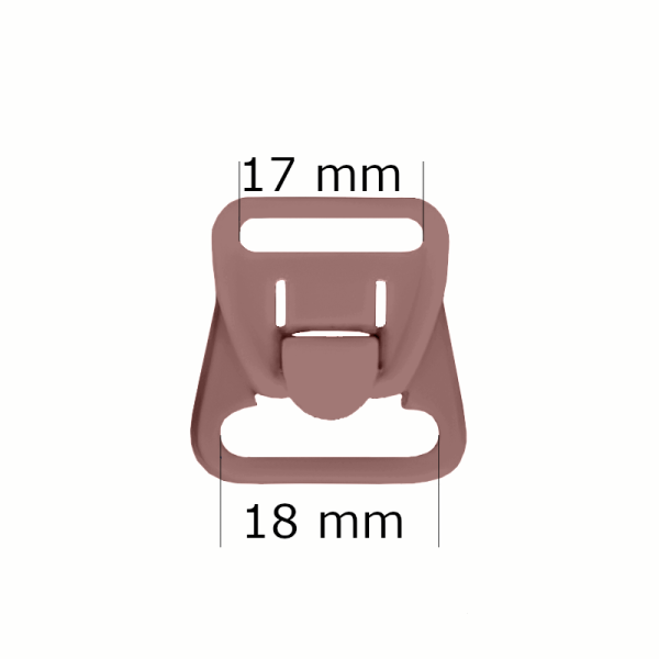 Stillverschlüsse aus Kunststoff 18 mm Kaffeerosa (1000 Stück)