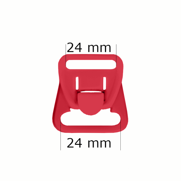 Stillverschlüsse aus Kunststoff 24 mm Rot (1000 Stück)