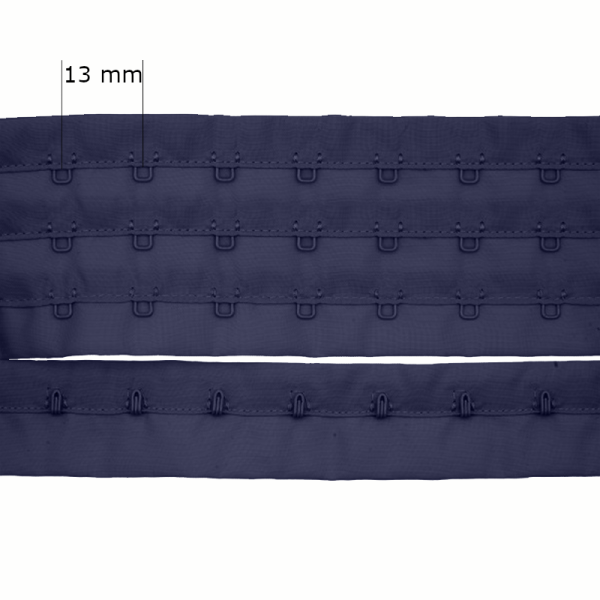 Cierre en rollo para sujetador 3x 13 mm Azul oscuro 90 m