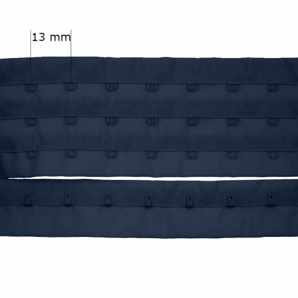 Cierre en rollo para sujetador 3x 13 mm Sombra nocturna 90 m