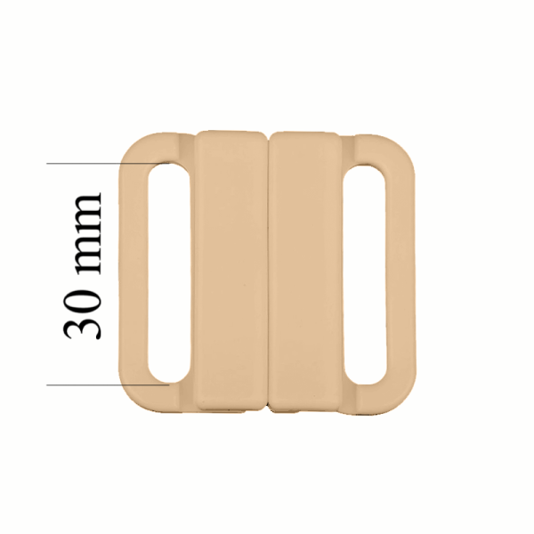 Plásticos cierres de bikini 30 mm en color Beige 1000 ud - Certificados OEKOTEX