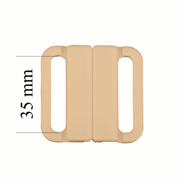 Plastique Fermoir maillot de bain 35 mm en couleur Beige 1000 pcs – Certifiés OEKOTEX