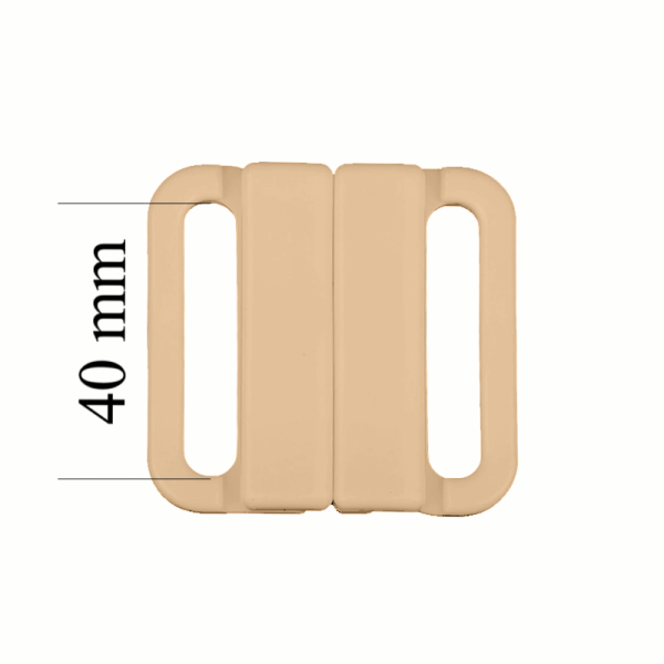 Plastique Fermoir maillot de bain 40 mm en couleur Beige 1000 pcs – Certifiés OEKOTEX