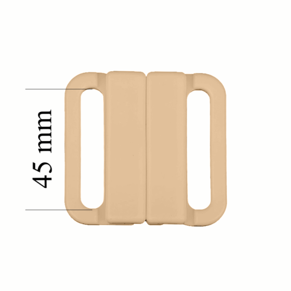 Plásticos cierres de bikini 45 mm en color Beige 1000 ud - Certificados OEKOTEX