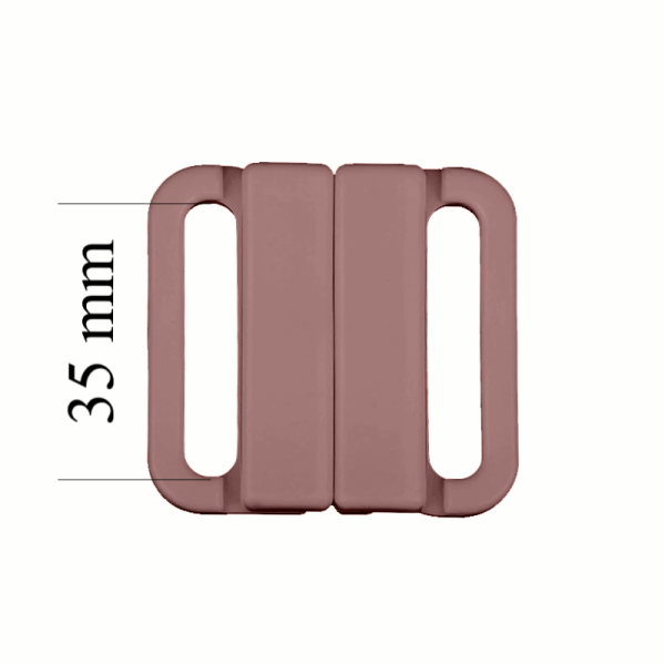 Plastique Fermoir maillot de bain 35 mm en couleur Café rose 1000 pcs – Certifiés OEKOTEX