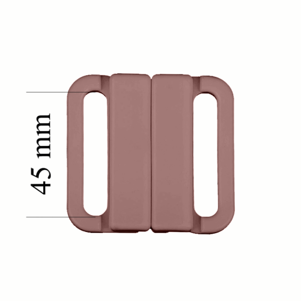 Plastic Bikini clasp 45 mm in the color Coffee rose 1000 pcs – OEKOTEX Certified