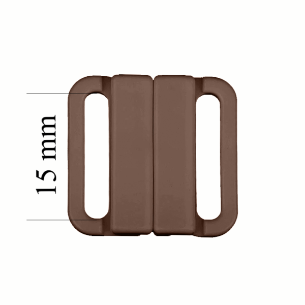 Plásticos cierres de bikini 15 mm en color Pimienta 1000 ud - Certificados OEKOTEX