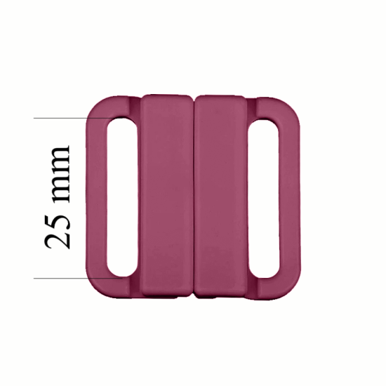 Plastica chiusure per bikini 25 mm nel colore Rubino rosa 1000 pezzi - Certificati OEKOTEX