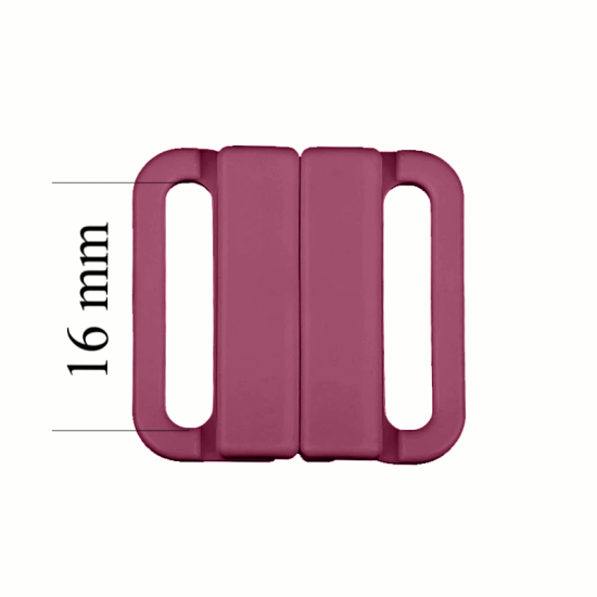 Kunststoff BH Bikini Verschluss 16 mm in der Farbe Rosa Rubin 1000 stk – OEKOTEX Zertifiziert