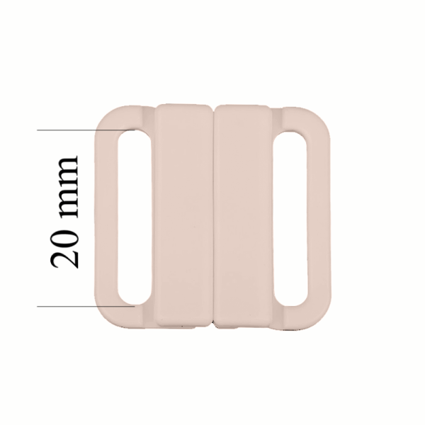Plastic Bikini clasp 20 mm in the color Silver Peony 1000 pcs – OEKOTEX Certified