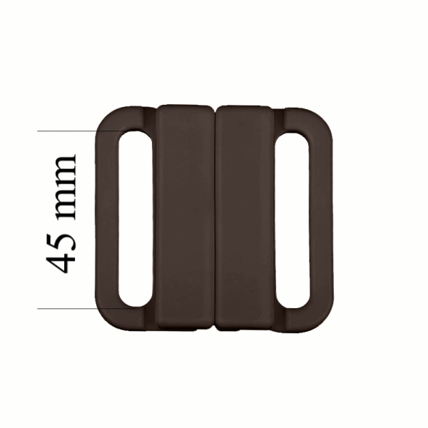 Plásticos cierres de bikini 45 mm en color Chocolate-marrón 1000 ud - Certificados OEKOTEX