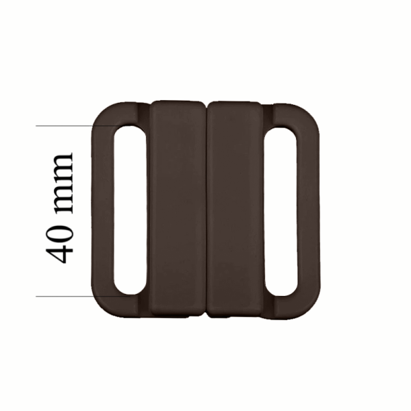 Plastic Bikini clasp 40 mm in the color Сhocolate brown 1000 pcs – OEKOTEX Certified