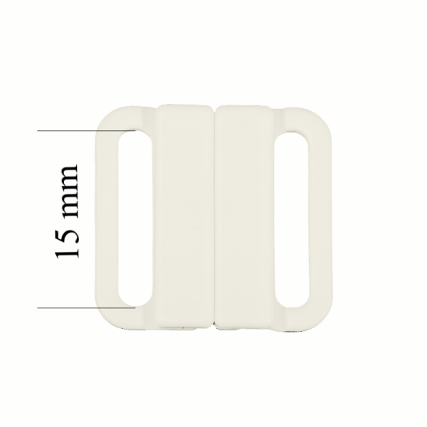 Plásticos cierres de bikini 15 mm en color Susurro blanco 1000 ud - Certificados OEKOTEX